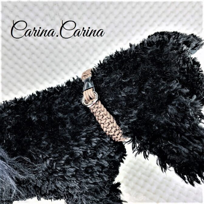 [キット]パラコードマクラメ編み＃82 茶の小型犬・猫首輪No108