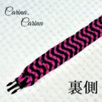 [キット]パラコードマクラメ編み#89 ローズとブラックの中、小型犬用首輪No115