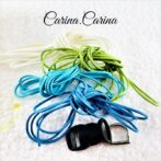 [キット]パラコード＃101No130マクラメ編み白・青・ブルー・グリーン・の首輪