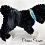 [キット]パラコード＃101No130マクラメ編み白・青・ブルー・グリーン・の首輪