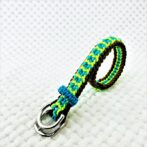 [公式]パラコードマクラメ編み＃151トルコブルー・グリーン・ダークグリーン・茶の小型犬・猫用首輪No181