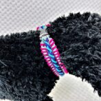 [公式]パラコードでマクラメ編み#153 紫・ブルー・ピンク・グレーの小型犬用首輪作り方No183
