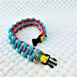 [公式]パラコードでマクラメ編み#154 紫平結びカラフル＆キュートシリーズの小型犬用首輪作り方No184