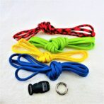 [キット]パラコードでマクラメ編み#155 平結びシリーズカラフル＆キュートNo2の小型犬用首輪No185