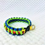 [公式]パラコードでマクラメ編み#155 平結びシリーズカラフル＆キュートNo2の小型犬用首輪No185