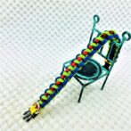 [公式]パラコードでマクラメ編み#155 平結びシリーズカラフル＆キュートNo2の小型犬用首輪No185