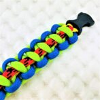 [公式]パラコードでマクラメ編み#155 平結びシリーズカラフル＆キュートNo2の小型犬用首輪No185