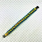 [公式]パラコードでマクラメ編み#155 平結びシリーズカラフル＆キュートNo2の小型犬用首輪No185