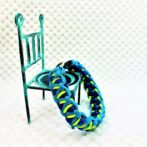 [公式]パラコードでマクラメ編み#156 平結びシリーズカラフル＆キュートNo3の小型犬用首輪No186