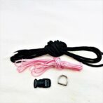 [キット]パラコードでマクラメ編み#157平結びシリーズカラフル＆キュートNo5の小型犬用首輪No187