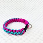 [公式]パラコードでマクラメ編み#158平結びシリーズカラフル＆キュートNo6の小型犬用首輪No188