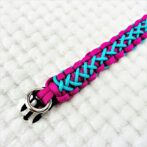 [公式]パラコードでマクラメ編み#158平結びシリーズカラフル＆キュートNo6の小型犬用首輪No188