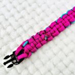 [公式]パラコードでマクラメ編み#158平結びシリーズカラフル＆キュートNo6の小型犬用首輪No188