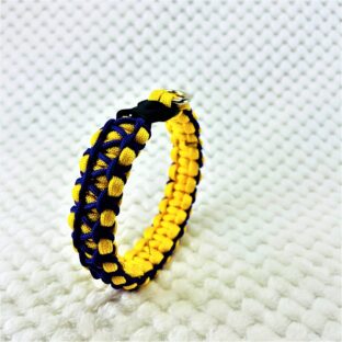 [キット]パラコードでマクラメ編み#159平結びシリーズカラフル＆キュートNo7の小型犬用首輪No189