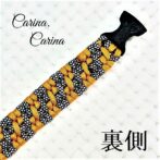 「キット]パラコード#97マクラメ編みオレンジ・白黒まだらの中型・大型犬用首輪No126