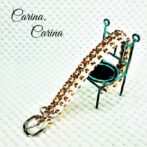 [キット]パラコード＃99No128マクラメ編み白とオレンジまだらの小型犬首輪