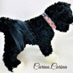 [キット]パラコード＃103No132マクラメ編み紺まだら・ピンク・茶の首輪