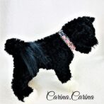 [キット]パラコード＃103No132マクラメ編み紺まだら・ピンク・茶の首輪