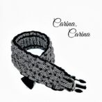 「キット]パラコード#104No134マクラメ編み黒と白黒まだらの大、中型犬用首輪