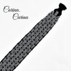 「キット]パラコード#104No134マクラメ編み黒と白黒まだらの大、中型犬用首輪