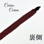 「キット]パラコード#109No139マクラメ編み赤と黒のダイヤ柄とネイビーの大、中型犬用首輪