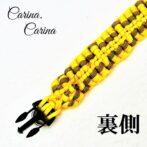 [キット]パラコード#113No143マクラメ編み茶とイエロー2色の大、中型犬用首輪