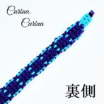 [キット]パラコード#114マクラメ編み紫とブルー2色の中型、小型犬用首輪No144