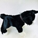 [公式]パラコードマクラメ編み＃167 ピンクと黒まだらの小型犬用首輪No197