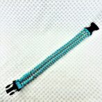 [公式]パラコード#168マクラメ編み ゴールドとオーキッドブルーの小型、中型犬用首輪No198