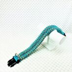 [公式]パラコード#168マクラメ編み ゴールドとオーキッドブルーの小型、中型犬用首輪No198