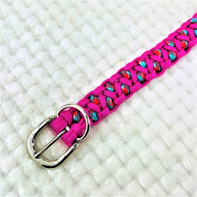 [公式]パラコード#170-1マクラメ編み 首輪＆リードセットの首輪編No200-1