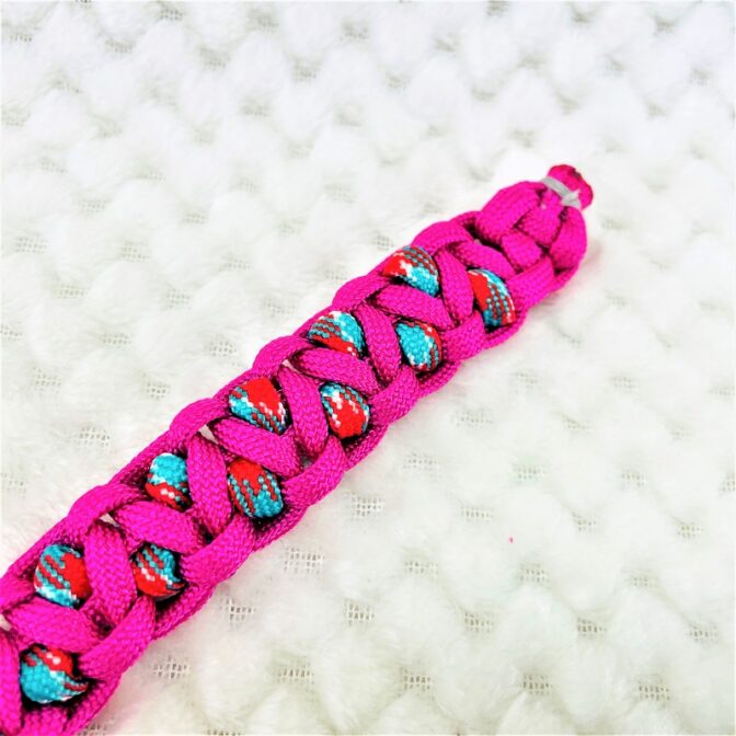 [公式]パラコード#170-1マクラメ編み 首輪＆リードセットの首輪編No200-1