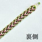 [キット]綿ロープ#116マクラメ編みピンク茶アイボリー緑の小型犬用首輪No146