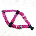 [公式]パラコード#170-4マクラメ編み ハーネス＆リードセットNo200-4真上から全体像