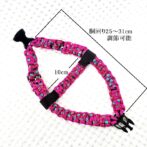 [公式]パラコード#170-4マクラメ編み ハーネス＆リードセットNo200-4全体画像寸法