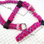 [公式]パラコード#170-4マクラメ編み ハーネス＆リードセットNo200-4各寸法