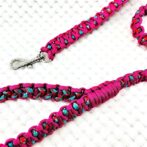 [公式]パラコード#170-4マクラメ編み ハーネス＆リードセットNo200-4リード持ちて