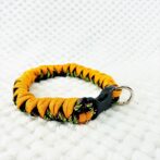 [公式]パラコードマクラメ編みオレンジと茶まだらの猫と犬首輪No208