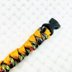 [公式]パラコードマクラメ編みオレンジと茶まだらの猫と犬首輪No208