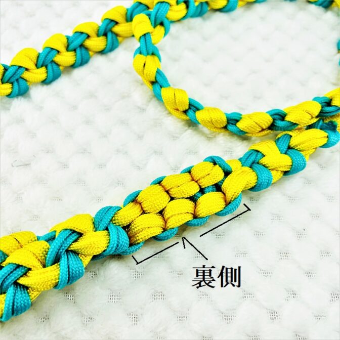 [公式]パラコードNo209マクラメ編み 両片結びリード＆ハーネスのセット小型犬用(#173)