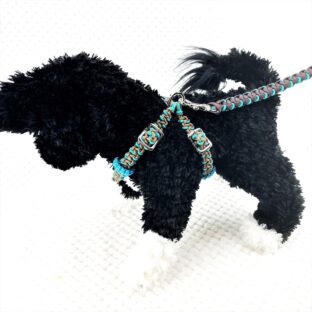 [公式]パラコードマクラメ編み#10 ハーネス&リードセット(No205)