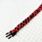 [公式]パラコードマクラメ編み赤と黒の猫と犬首輪No207