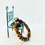 [公式]パラコードマクラメ編みオレンジと茶まだらの猫と犬首輪No208