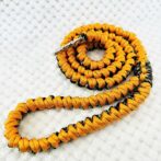 [公式]パラコードNo208マクラメ編みオレンジと茶まだらの犬首輪&リードセット