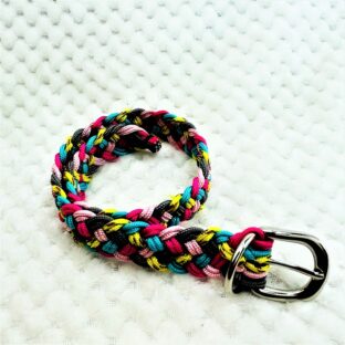 [公式]#178 マクラメ編み 5色の小型犬用首輪No213