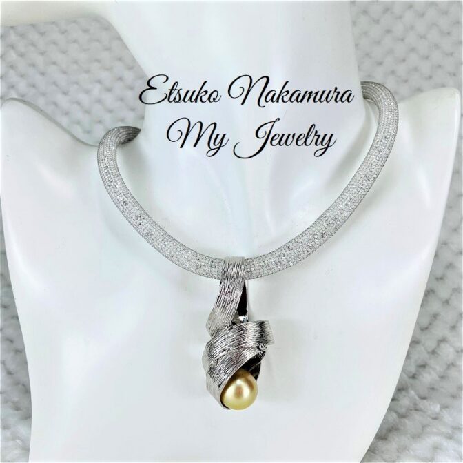 シルバーヘッド南洋バロックパールゴールドNH18