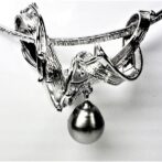 南洋バロック黒蝶パールシルバーヘッドNH20