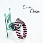 [公式]綿ロープ#117マクラメ編みピンク茶アイボリー緑の小型犬用首輪No147