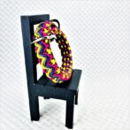 [公式]パラコード＃132マクラメ編み まだらピンク・イエロー・紫・グレー・茶の小型犬・中型犬首輪No162