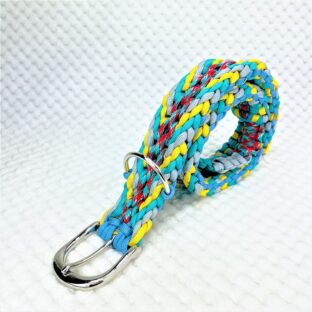 [公式]＃134マクラメ編み まだら赤他全5色の中型・大型犬首輪No164